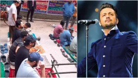 খিলক্ষেতে রাস্তায় নামাজ পড়লেন আতিফ আসলাম