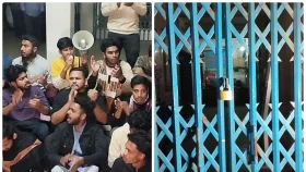 সাভারের এসিল্যান্ডকে গ্রেপ্তারের দাবিতে বিক্ষোভ, প্রশাসনিক ভবনে তালা
