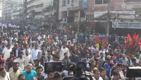 ভারতীয় দূতাবাস অভিমুখে বিএনপির তিন সংগঠনের পদযাত্রা শুরু