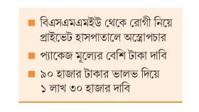 ভাগিয়ে নিয়ে রোগী জিম্মি
