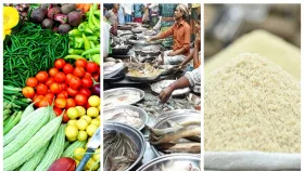সবজিতে স্বস্তি ফিরলেও চড়া মাছ ও চালের বাজার