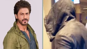 হুডিতে মুখ ঢেকে বিমানবন্দরে শাহরুখ