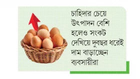 ডিমের বাজারে তৎপর ৬০ ফড়িয়া!