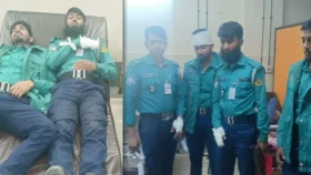 গাড়ি তল্লাশি করায় হামলা, আহত ৫ পুলিশ