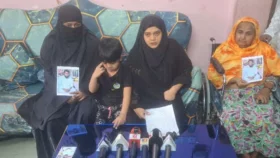 ছেলের নিঃশর্ত মুক্তি ও মিথ্যা মামলা প্রত্যাহারের দাবি মায়ের