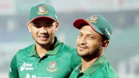 সাকিবকে সরিয়ে দিলেন তাসকিন