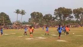জয়পুরহাটের সেই মাঠে গড়াল নারীদের ফুটবল