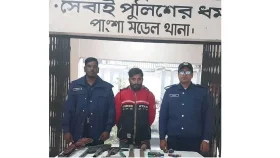 রাজবাড়ীতে অস্ত্র গুলিসহ ডাকাত সর্দার গ্রেপ্তার