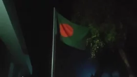 বাগাতিপাড়ায় রাতেও উড়ছে জাতীয় পতাকা!