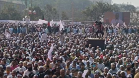 নারায়ণগঞ্জে জামায়াতের সমাবেশ চলছে