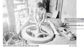 চাহিদা কমায় দুর্দিনে মৃৎশিল্পীরা