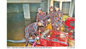 বেজমেন্টের পানি সরিয়ে কিছু মেলেনি