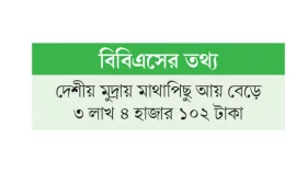 মাথাপিছু আয় কমে ২৭৩৮ ডলার