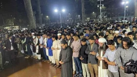 নিহত আবুল কাসেমের জানাজা অংশ নিল সর্বস্তরের মানুষ