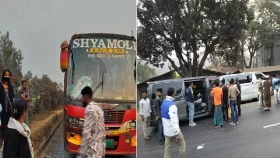 মহাসড়কে বাস-মাইক্রোবাস যাত্রীদের মধ্যে পাল্টাপাল্টি হামলা