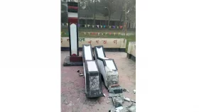 চৌদ্দগ্রামে শহীদ মিনার ভেঙেছে দুর্বৃত্তরা