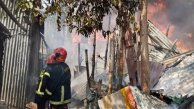 ভাষানটেকের বিআরপি বস্তিতে আগুন
