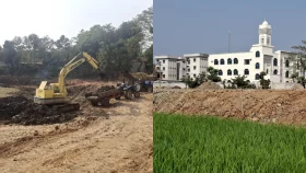 বিজয়নগরে চলছে টিলা কাটা ও পুকুর-ফসলি জমি ভরাটের মহোৎসব 