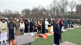 যুক্তরাষ্ট্রে ঈদের জামাতে ফিলিস্তিনিদের জন্য বিশেষ মোনাজাত