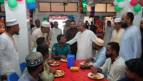 রাজারবাগ পুলিশ লাইনস পরিদর্শনে স্বরাষ্ট্র উপদেষ্টা, ঈদ শুভেচ্ছা বিনিময়