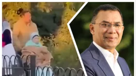 লন্ডনে ছেলের সঙ্গে পার্কে ঘুরলেন খালেদা জিয়া