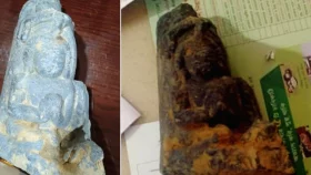 নন্দীগ্রামে কষ্টিপাথরের ভাঙা মূর্তি উদ্ধার
