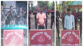 সীমান্তে ভারতে অনুপ্রবেশের চেষ্টাকালে নারীসহ ১০ বাংলাদেশি আটক