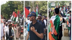 ফিলিস্তিন সংহতিতে সোহরাওয়ার্দীতে জনস্রোত