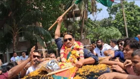 মুক্তি পেয়ে জেলা ছাত্রদলের সাবেক সভাপতি জাকির খানের শোডাউন