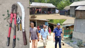 চুরি করতে না পেরে দুজনকে কুপিয়ে জখম, দেশীয় অস্ত্র উদ্ধার&nbsp;