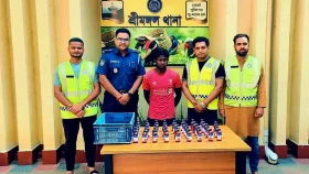 শ্রীমঙ্গলে ৪৫ বোতল নিষিদ্ধ কোডিন উদ্ধার, কারবারি আটক