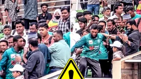 ফাইনাল হেরে দর্শকের দিকে তেড়ে গেলেন মাহমুদউল্লাহ