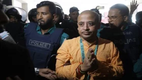আইনজীবী হত্যা মামলায় গ্রেপ্তার দেখানো হলো চিন্ময় কৃষ্ণ দাসকে