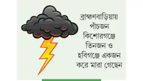 তিন জেলায় বজ্রপাতে ৯ জনের মৃত্যু