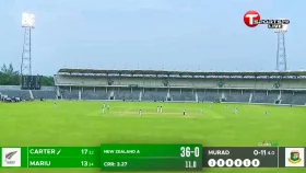 বৃষ্টি বিঘ্নিত দিনে ৩ ঘণ্টা দেরিতে শুরু খেলা