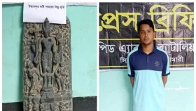 দেবীগঞ্জে দেড় কোটি টাকা মূল্যের কষ্টি পাথরের মূর্তি উদ্ধার