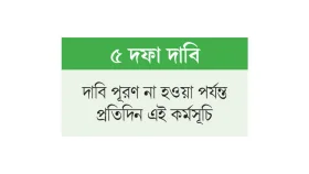 পঙ্গুর পরিচালকের কক্ষের সামনে শিক্ষার্থীদের অবস্থান