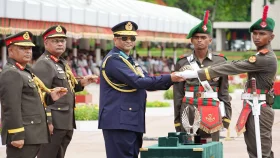 বাংলাদেশ মিলিটারি একাডেমিতে রাষ্ট্রপতি কুচকাওয়াজ অনুষ্ঠিত