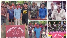 মহেশপুর সীমান্তে নারী-শিশুসহ ১৬ জন আটক