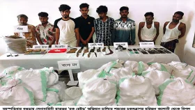 বিপুল পরিমান মাদকদ্রব্য ও অস্ত্র উদ্ধার, গ্রেপ্তার ১০