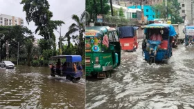 টানা বৃষ্টিতে জলাবদ্ধতার শহর কুমিল্লা নগরী, জনজীবনে দুর্ভোগ 
