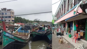 সেন্টমার্টিনে নৌ যান চলাচল বন্ধ, নিত্যপণ্যের সংকট