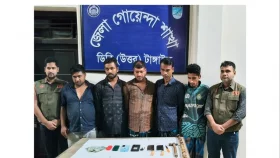 টাঙ্গাইলে প্রবাসীর গাড়িতে ডাকাতির ঘটনায় ৫ ডাকাত গ্রেপ্তার