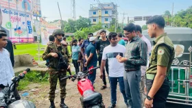 রায়পুরে ১২ পরিবহনকে জরিমানা