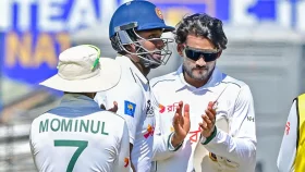 বিদায়ী টেস্ট খেলতে নামা ম্যাথিউসকে আউট করে মুমিনুলের '১১'