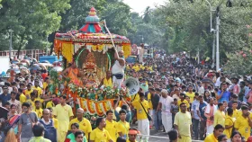 উল্টো রথ টানার মধ্য দিয়ে শেষ হলো রথযাত্রা উৎসব
