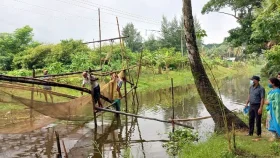 নোয়াখালীতে ভেসাল জালে বাড়ছে জলাবদ্ধতা
