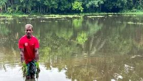 রায়পুরে টানা বৃষ্টিতে ৪২০০ হেক্টর ফসলি জমি পানির নিচে
