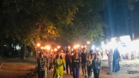 দেশব্যাপী সন্ত্রাসী কর্মকাণ্ডের প্রতিবাদে জাবিতে মশাল মিছিল