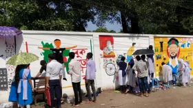 হবিগঞ্জে &lsquo;২৪-এর রঙ্গে গ্রাফিতি&rsquo; প্রতিযোগিতা